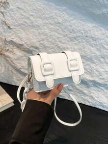 2024 Autumn/Winter Fashionable Miniature Lipstick-Shape Candy Crossbody Bag For Women, Versatile Small Shoulder Bag , New Year - 米色 - 查看 2