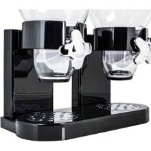 Pasta, Candy, And Nut Dispenser With Wheel, 8-Liter Double Container And Inner Dispenser, Black, 8 Liters