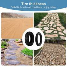 2Pack Electric Scooter Tyre 10 Inch Tube Outer Tire&Inner Scooter Solid Front And Rear Whee Tire Rubber Honeycomb Tyre - Black - View 7