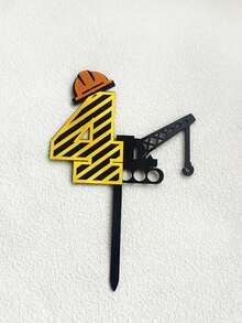 طقم تزيين كعكة رقمي - تصميم مركبة بناء - ديكور حفلة عيد الميلاد - طبعات كب كيك ذات موضوع البناء لحفلات الاستحمام وأعياد الميلاد وحفلات الكشف عن الجنس - ديكور كعكة مثالي لمناسبات العطلات العالمية