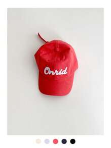 1pc New Arrival Contrasting Color Wide Brim Small Face Baseball Cap, Student Letter American Style Baseball Hat,