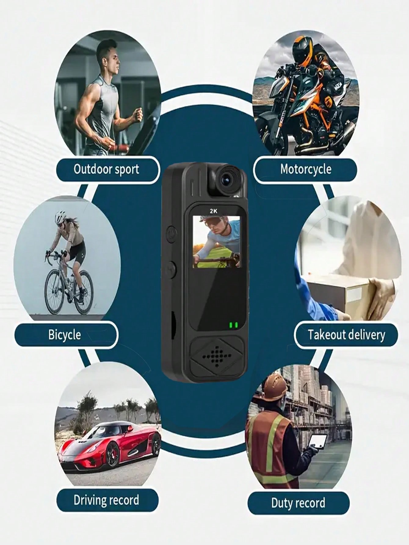 كاميرا محمولة 1080 بيكسل – كاميرا جسم صغيرة بزاوية...