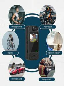 便携式 1080P 摄像机迷你机身摄像机高清 180° 视频红外夜视摄像机 - 黑色-2K - 查看 8