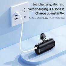 Sạc dự phòng mini 5000mAh, Pin sạc dự phòng siêu nhỏ cho điện thoại di động khi du lịch, Phù hợp với 15/15 Plus/15 Pro/15 Pro Max/Dành cho iPad Pro/Dành cho Samsung Android, v.v., Pin dự phòng khẩn cấp bỏ túi, Pin dự phòng di động USB, Quà tặng Pin dự phòng mini nhỏ gọn, Giao diện chuyển đổi xoay 90 độ, Phù hợp với mọi điện thoại di động, Phích cắm đuôi nguồn điện di động, Vật dụng thiết yếu khi đi du lịch, Phù hợp với bộ sạc Thích hợp cho kỳ nghỉ hè, Du lịch/Cắm trại ngoài trời và Nguồn điện dự phòng khẩn cấp Quà tặng cho gia đình, bạn bè, sinh nhật - trắng - Xem 9