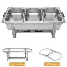 Chafing Dish Buffet Set 2 Pack: 5QT Stainless Steel Chafing Dishes With Stainless Lid & Lid Holder, Quadrate Food Warmers For Parties, Events, Wedding-White - 1/3 2 gói - Xem 6