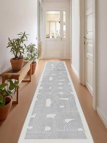 1 peça de tapete cinza, estilo minimalista moderno, tapete de corredor, 900g/m², 0,5cm de espessura, antiderrapante, lavável à máquina, decoração para casa, sala de estar, cozinha, corredor, quarto, sala de jantar, escritório, todas as estações