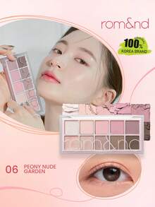 Rom&nd Romand BETTER THAN PALETTE 06 PEONY NUDE GARDEN, 8g/0.28oz, Sombras de ojos mate aterciopelado y con brillo, Difuminables y pigmentadas, Tonos neutros todo en uno, Maquillaje de ojos degradado fácil, K-Beauty, Maquillaje coreano