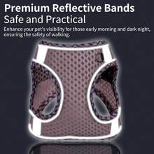 Step In Dog Harness And Leash Set, No Pull Escape Proof Vest Harness With Soft Mesh And Reflective Bands, Adjustable Pet Outdoor Harnesses Medium Size Dogs Pearl Pink MChristmas FKXY - Hồng ngọc trai - Xem 2