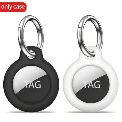 2pcs AirTag Protective Case - AirTag Protective Case With Keychain, AirTag Protective Shell Anti-Scratch Keychain, Accessories For AirTag GPS Item Finder Tracker