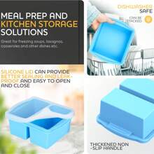 Silicone Freezer Trays With Lids, Set Of 4 - With 1cup And 2 Cup Silicone Freezer Molds For Freezing Soups, Sauces And Individual Microwave