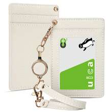 1 pieza Portador de tarjeta de autobús, Estuche para tarjeta de identificación para hombres/mujeres, Titular de pase mensual con carrete retráctil, Bolsa para tarjeta de identificación de empleado, Organizador de tarjetas delgado para trabajo, escuela, tarjetas de negocios para mujer, billetera mini, cartera, útiles escolares - Multicolor - Ver 9