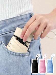Mini Pocket Umbrella, Mini Compact Folding Sun Umbrella, Capsule Sun Umbrella, Small Folding Umbrella For Women UV, Mini Pocket Portable Travel Umbrella, Protection Sun And Rain Umbrella Two-In-One For School, Office, Household, Travel, Back To School Supplies Umbrella Rainproof Windproof