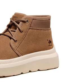 CAMEL CROWN 男士冬季雪地靴，加厚羊毛棉衬里，保暖防护 - 紫紅色 - 查看 2