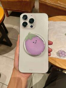 Cute Fruit Pattern Magnetic Phone Stand, Peach, Strawberry, Grape Phone Back Holder, Multi-Function Stand Compatible With IPhone, Android Phone, Gift For Birthday, Family, Friends Push-Pull Phone Grip Phone Holder Phone Accessories - Multicolor - View 10