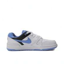 Nike Full Force Low Boy's Sneakers Genuine And Synthetic Leather Lightweight Cushioning Durable Traction Retro 1980s Style FV5929-102 - White/Black/Polar - View 2