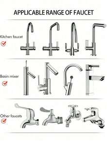 1 件套 3 模式厨房水龙头起泡器、水槽水龙头防溅罩延长器、360 度旋转水龙头喷雾器、防溅水龙头盖 - 彩色 - 查看 7