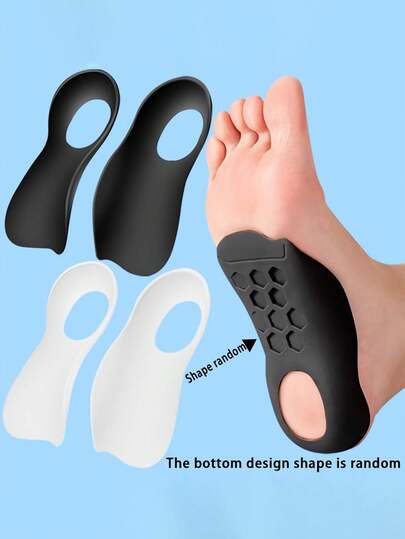 支撑足弓鞋垫，防滑 EVA 按摩鞋垫，足弓半垫，适用于男士和女士，增加足底支撑面积，家庭护理设备，适用于所有鞋子，包括皮鞋、运动鞋、低帮鞋、帆布鞋等，用于增高和减震，夏季日常穿着