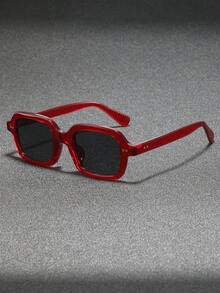 1 副男士复古矩形百搭时尚眼镜，适合户外、骑行、海滩和派对，重返校园时尚学院风 - 彩色 - 查看 17