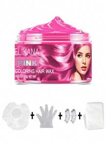 Elikana Men's Temporary Hair Wax Set - Colored Hair Wax, Hair Styling Wax, Hair Gel - Changes Hair Color - Styling Tool Kit - Beard Dye - Bright Blue, Green, Yellow, Easy To Wash, Bold Styling, Suitable For Theme Parties, Valentine's Day Gifts, New Year Gifts