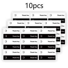 10张方形感谢贴纸，简约笑脸礼品封口贴纸，包装袋封口贴纸，不干胶标签 - 彩色 - 查看 8