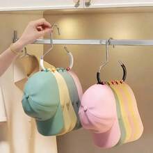 5件装棒球帽帽架收纳架不锈钢帽子挂钩挂帽架防滑壁挂式帽子挂钩收纳架 - 彩色 - 查看 2