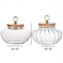 1pc Glass Seal Jar, Round Multipurpose Kitchen Storage Container, Reusable Flip Top Food Preserver For Candies, Grains, Snacks Kitchen Storage Jars