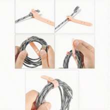 60/30/10 Stück Silikon Kabel Organizer, wiederverwendbare USB Kabel Binder, Kabel Wickler, Kabel Organizer, Kabel Aufbewahrungstasche für Urlaubsreisen, Outdoor-Aktivitäten, Ladezubehör, Reiseaccessoires