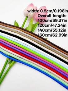 1 Pair Multi-Size Multi-Purpose Round Shoelaces, Suitable For Boots, Basketball Shoes, Thick Sole Sneakers, Practical Shoelaces For Outdoor Use, Easy To Carry