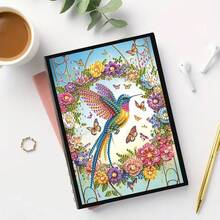 1 Set 7-Star Ladybug & Floral Diamond Painting Notebook Cover Kit, Insect Floral Theme, [Multiple Patterns Available], 5D Asymmetrical Shaped Diamond Painting Diary Notebook, Embroidery Sketchbook, Ideal For Handicraft Lovers, Soft Leather Cover, Art Sketch Notebook For Learning And Office, Suitable For Birthday And Holiday Gifts - Multicolor - View 15