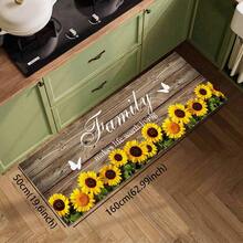 1/2 件向日葵厨房装饰地毯套装，农舍乡村厨房地毯和垫子，防滑可洗吸水厨房垫，适用于地垫、浴室垫、入口垫、卧室垫、客厅垫 - 黃色 - 查看 14
