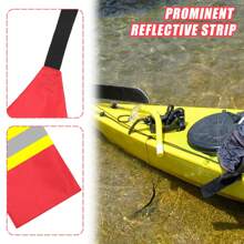 Sicherheits-Reiseflagge für Kajak, Hochsichtbare Anhänger-Warnflaggen für LKW-Ladungen, Kanus zum Schleppen