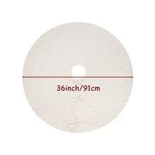 1 pieza Falda de árbol de Navidad tejida: Falda de árbol de 48 pulgadas de color blanco crema con trenzado de punto grueso, decoraciones rústicas de árbol de Navidad, decoración navideña de estilo granja, decoraciones para el hogar y fiestas navideñas, decoración del hogar, decoraciones navideñas, decoración de habitación, decoraciones navideñas de invierno, regalos de Navidad, decoración navideña