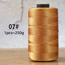 250g Summer Crocheted Flat Ribbon Yarn, 100% Polyester Cord, Handmade Weaving Material For Crochet Summer Sun Hats, Sandals, Bags - Multicolor - View 31