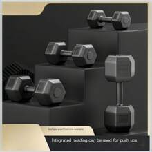 Kit de Dos Pesas y Mancuernas Juego de Dos Mancuernas Hexagonales Pesas de Ejercicio pesa Gimnasio en Casa para Gimnasio Fitness Negra