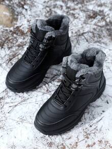 Women's Winter Snow Boots, Waterproof & Comfortable Ankle Boots, Plush Lining, Suitable For Outdoor Sports, Couples, Work, Hiking - Black - View 2