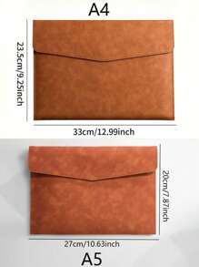 1pc A4/A5 2026 Planner PU Leather Waterproof File Folder, Document Organizer, File Envelope Set, Tablet Sleeve, With Magnetic Snap Closure, Suitable For Home, School, Office, Student Stationery (Brown, Black, Green, Gray, Blue)