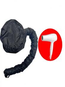 1 pezzo di copricapo regolabile per asciugacapelli in poliestere, intrecciato, inodore, adatto per capelli normali e lisciati, per acconciature, tintura e trattamento dei capelli, portatile, asciugatura rapida