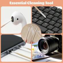 1000 pièces Cotons-tiges à pointe de précision, applicateurs de cotons-tiges pour nettoyer le vernis à ongles, corriger les erreurs de maquillage, les sourcils, les tatouages, la beauté