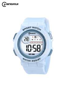 Candy Color Sports Watch For Teenagers, 30M Waterproof Swim, Luminous Alarm Clock Chronograph Shock Resistant Watch - Multicolor - View 17