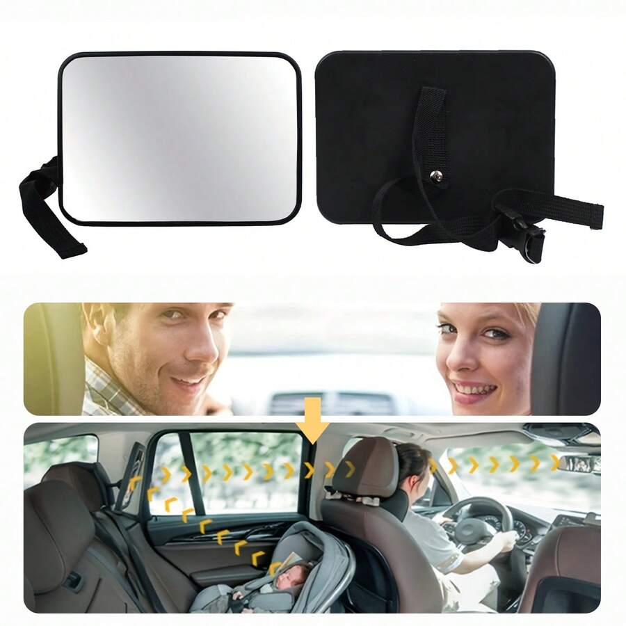 NetHong Baby Car Mirror For Back Seat Adjustable Detachable Wide View Child Rearview Mirror - Black - View 1