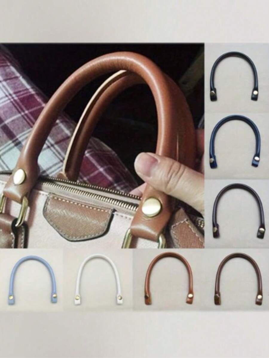1pc Women's Handbag Replacement Handle Shoulder Strap PU Bag Strap Solid Color Buckle Accessory Handle