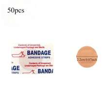 50 Stücke extra große wasserdichte und atmungsaktive Verbandpflaster für Notfall-Wundversorgung aus PE-Material, ideal für Sportverletzungen und Outdoor-Einsatz - Verschiedenfarbig - Übersicht 4