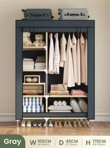 This Wardrobe Is 41.34 Inches Long, Approximately 105 Cm. It Can Be Quickly Assembled Without Tools, Usually With Detailed Instructions. Disassembly Is Also Very Easy, Making It Convenient To Move And Store. The Fabric Part Can Be Cleaned Regularly To Keep It Tidy.