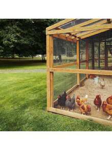 1 片黑色金属丝网焊接铁丝网花园围栏五金布，焊接铁丝网，鸡笼网，兔子网，隔离栅栏，黑色乙烯基涂层焊接围栏网，用于花园、家庭、鸡、鹿、兔子 - 黑色 - 查看 10