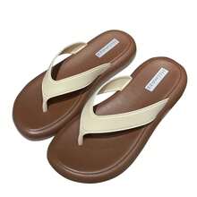 New Flip-Flops Women Wear Fashion Online Celebrity Beach Shoes Indoor Non-Slip Soft-Soled Bag Sandals And Slippers. - Beige - View 7