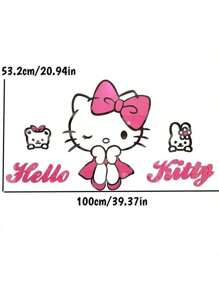 Sanrio ملصق حائط ثلاثي الأبعاد لهالو كيتي قطعة واحدة، ديكور كرتوني لغرف البنات، غرفة النوم، حضانة الأطفال، ديكور منزلي جميل، مناسب لهدايا عيد الميلاد، عيد الهالوين، التخرج