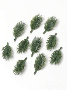 10/20 pièces Branches de pin artificielles - Décorations de Noël festives - Verdure luxuriante pour couronnes, guirlandes et décoration d'intérieur - Aiguilles de pin réalistes ajoutent du charme à Noël et aux jardins - Convient pour une utilisation intérieure/extérieure, plantes artificielles