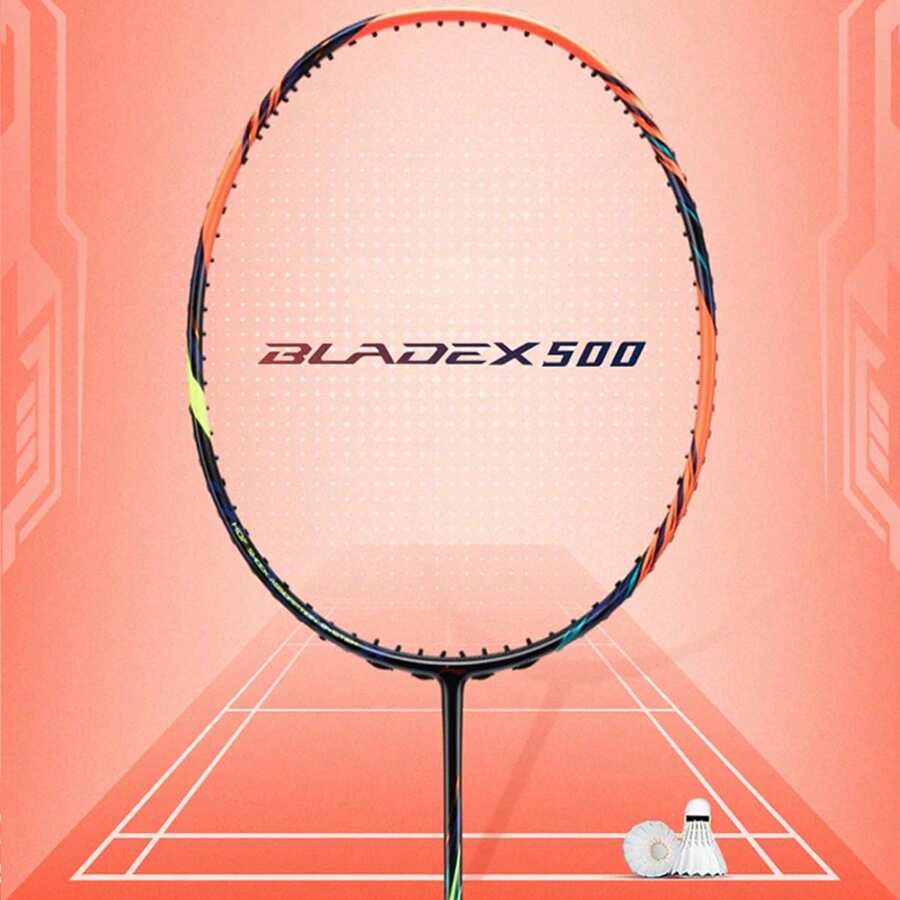 LI-NING BLADEX 500 (4U) Series Badminton Racquet – Speed-Oriented Advanced Single Racquet, Carbon Fiber, Flexible & Responsive Shaft, Weight 80-85 Grams, Maximum String Tension: 28 Lbs, Model AYPV007