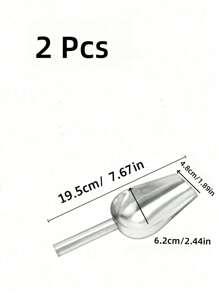 Cirelle 2pcs Stainless Steel Multi-Purpose Kitchen Shovel For Ice, Coffee Beans, Flour, Etc., For Outdoor, Camping, Gift For Father