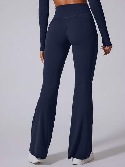 MASKERT 女士瑜伽紧身喇叭裤，高弹力，舒适亲肤，休闲裤，瑜伽紧身裤